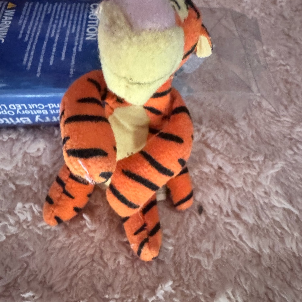 Plush Tiger Pet Toy - Orange -